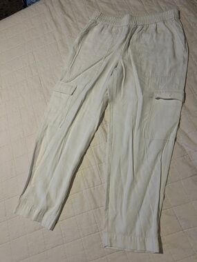 a new day Cream Cargo Pants with Elastic Waist
